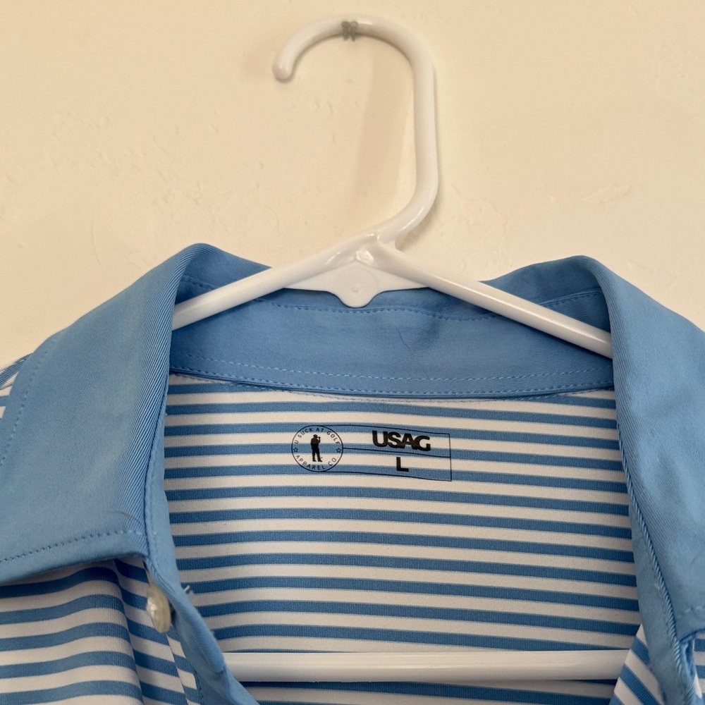 Classic Blue Striped Polo Shirt - Picture 3 of 5